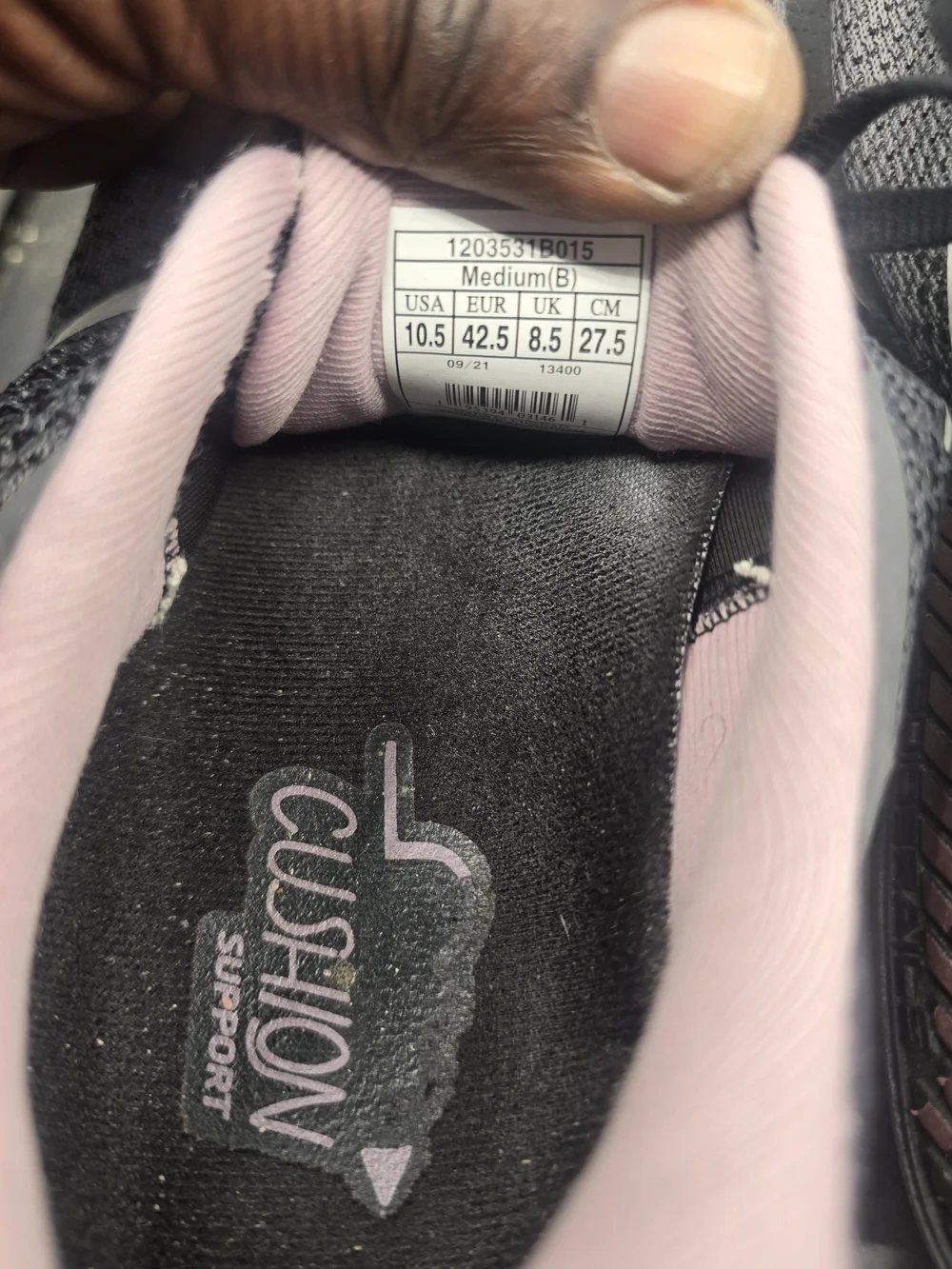 Brooks breathable mesh